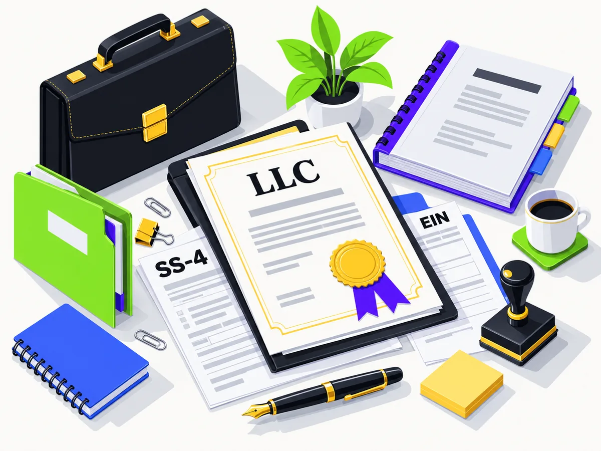 Ilustración del servicio: Apertura de LLC